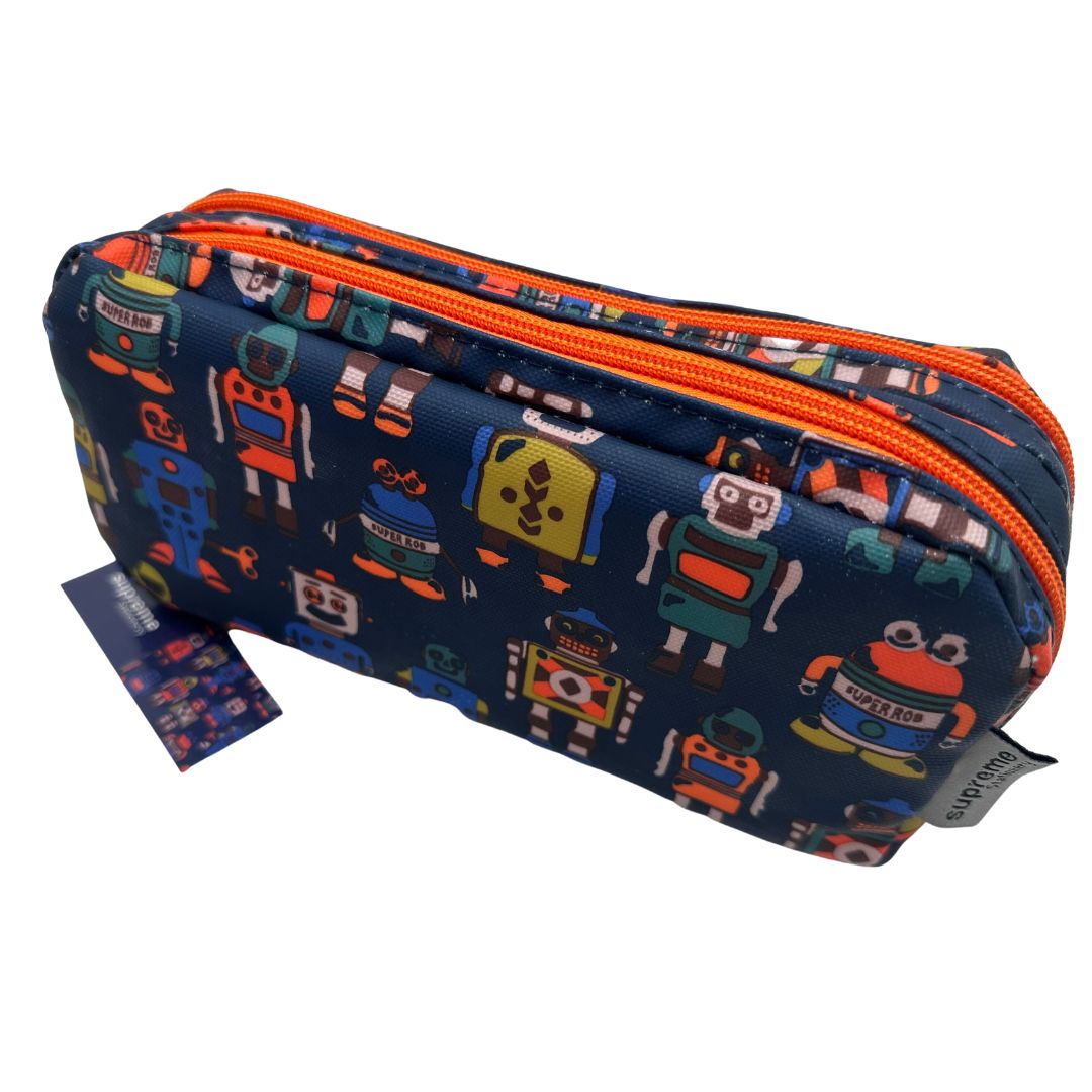 DOUBLE PENCIL CASE JNR ROBOT (PC-0568)